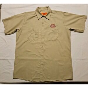 Vintage Red Kap Mechanic Work Shirt Short Sleeve Large TNGA Logo‎
